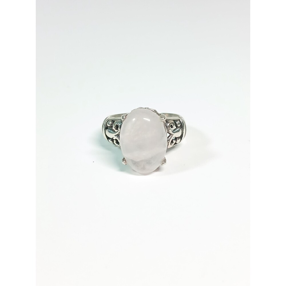 Sterling Silver 925 Vintage Rose Quartz Ring Size 6 ATI